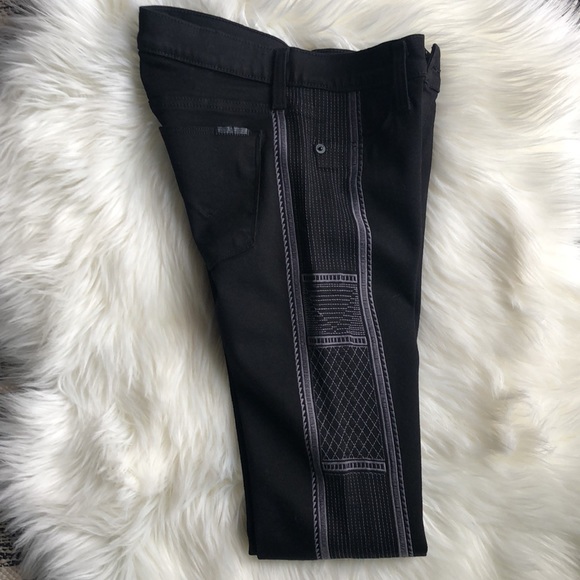 Hudson Tamara skinny embroidered pewter jeans 25 - Picture 9 of 11